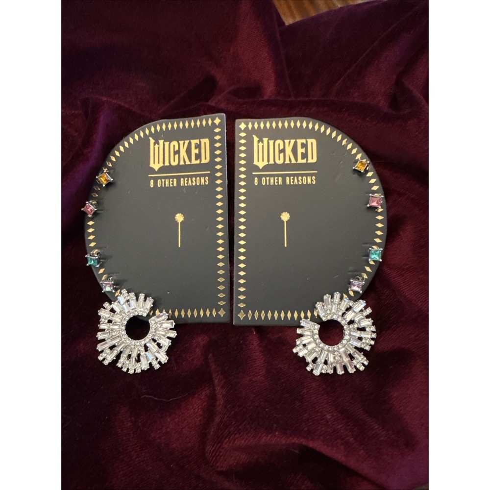 Wicked 8 Other Reasons X Revolve Glisten Earring Set Silver 10 Pieces Rhodium